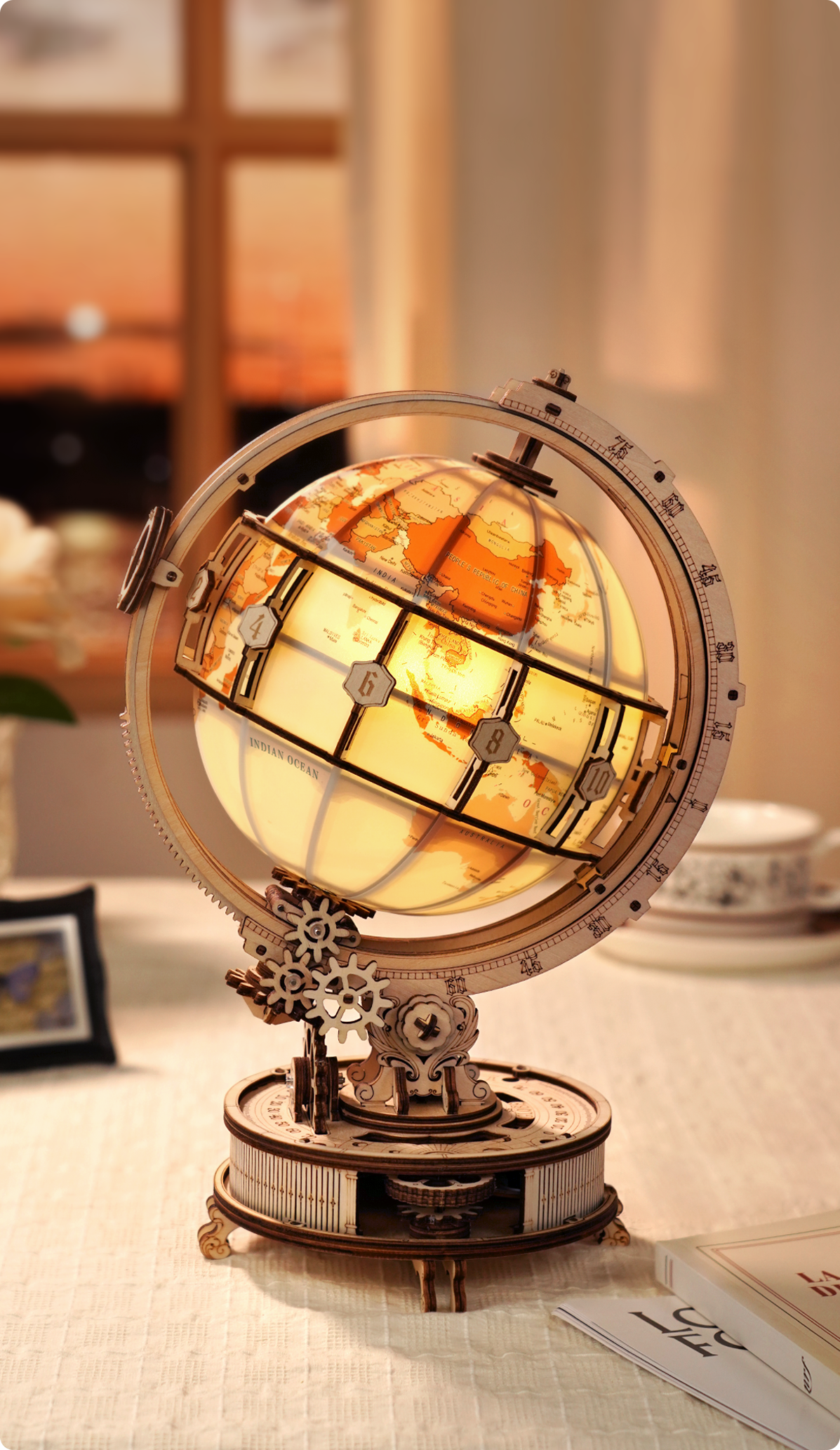 DIY Wooden Puzzle: Luminous Globe