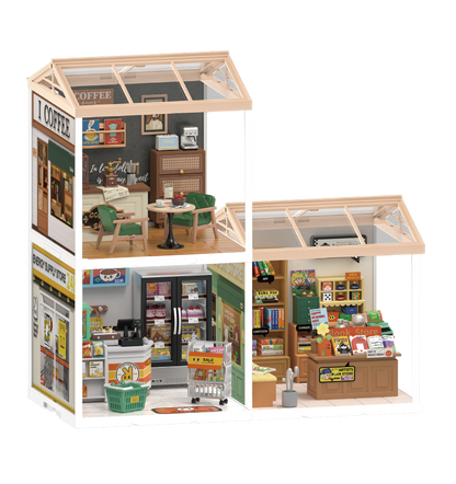 DIY Miniature House Kit: Breezy Time Cafe