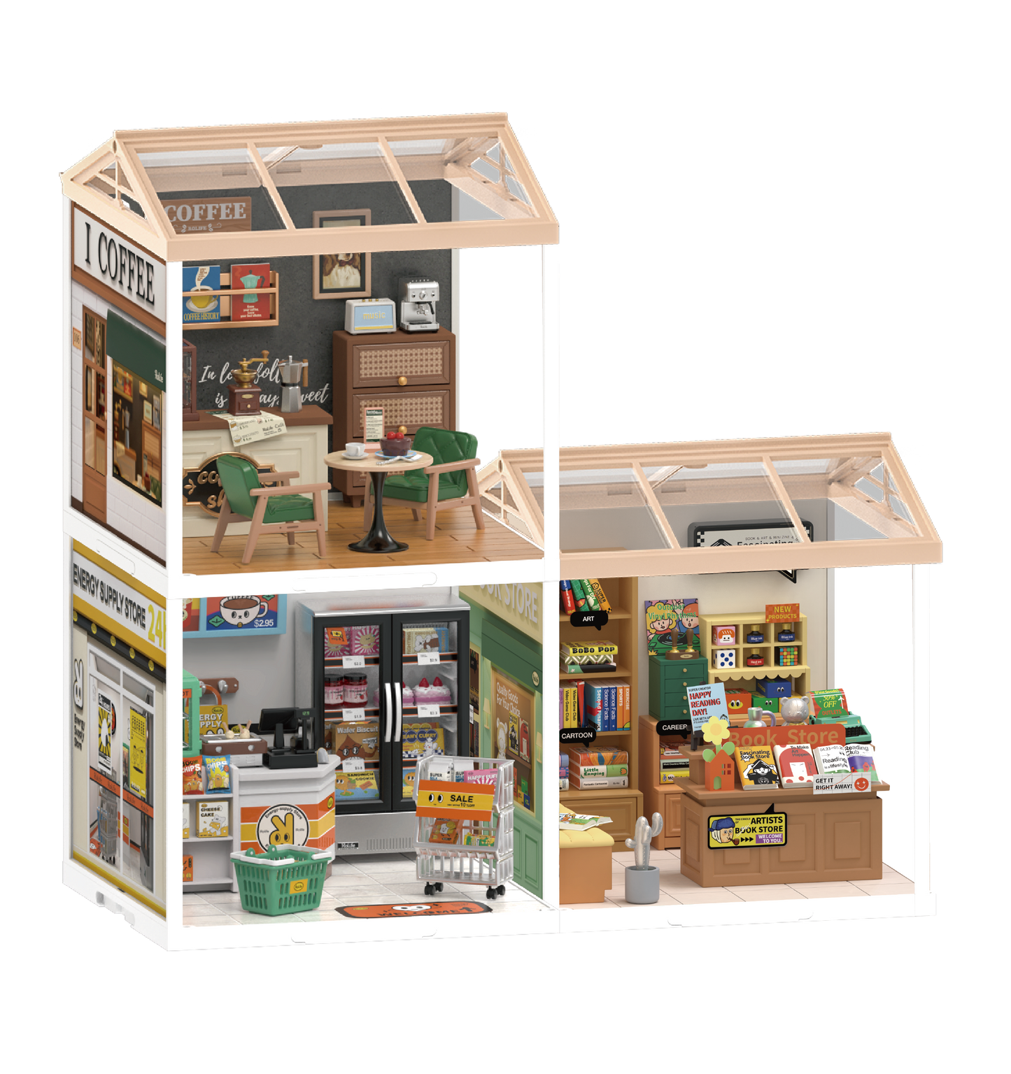 DIY Miniature House Kit: Fascinating Book Store