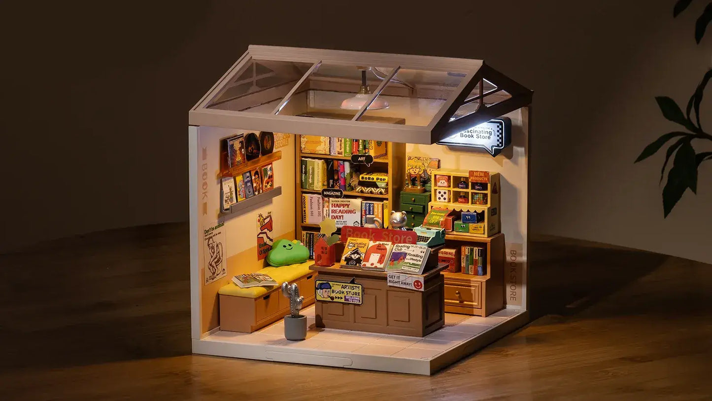DIY Miniature House Kit: Fascinating Book Store