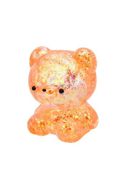 Cute Teddy Bear Glittery Maltose Putty Filled Squishy: ASSORTED / ONE SIZE