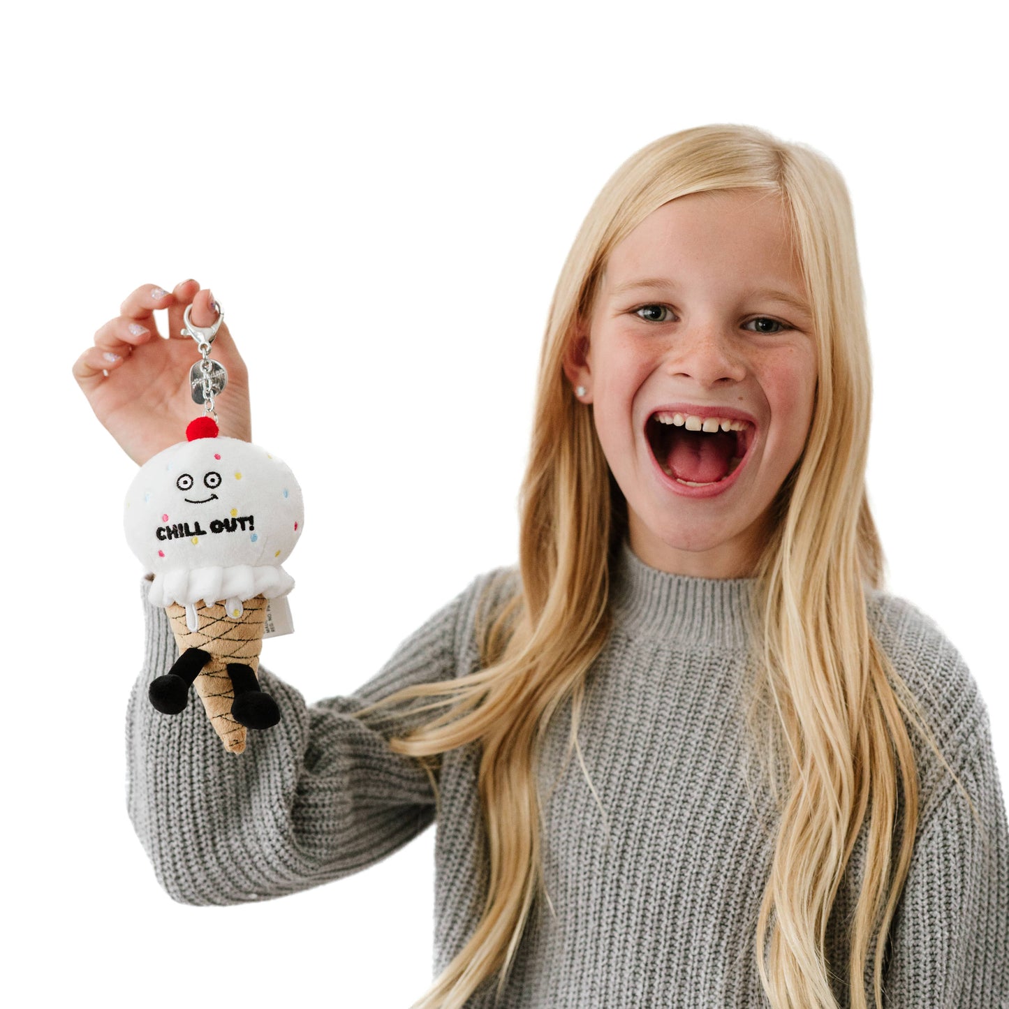 Plush Ice Cream Bag Charm  Soft Cuddly Toy Funny Cute Gift