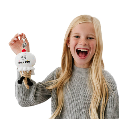 Plush Ice Cream Bag Charm  Soft Cuddly Toy Funny Cute Gift