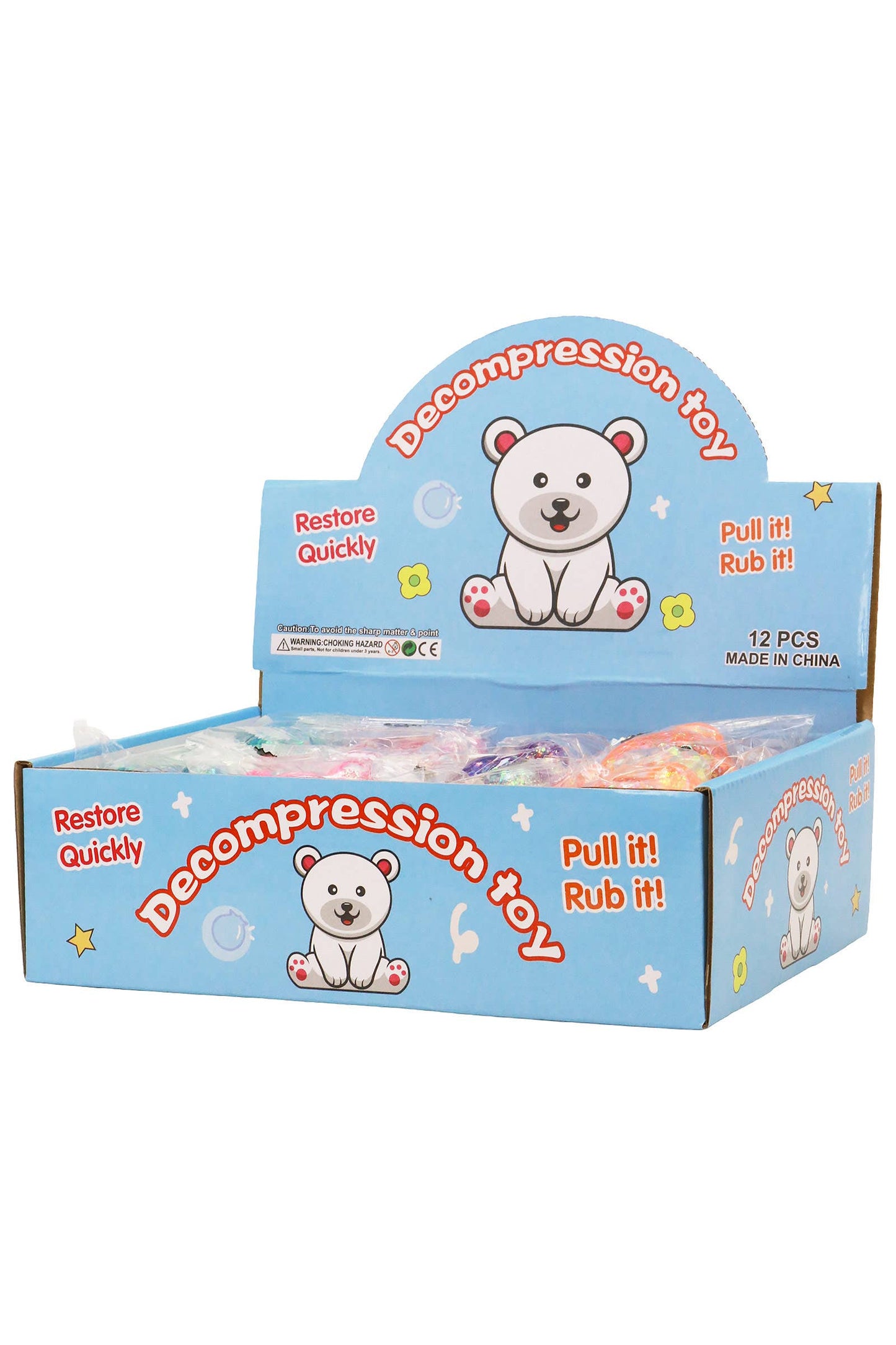 Cute Teddy Bear Glittery Maltose Putty Filled Squishy: ASSORTED / ONE SIZE