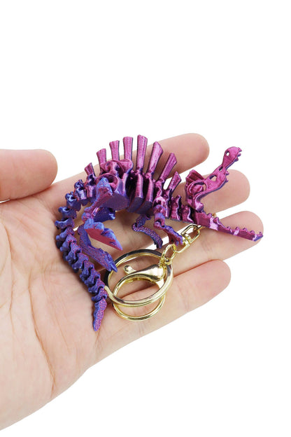 Dinosaur Fossil 3d Printed Articulated Key Chain