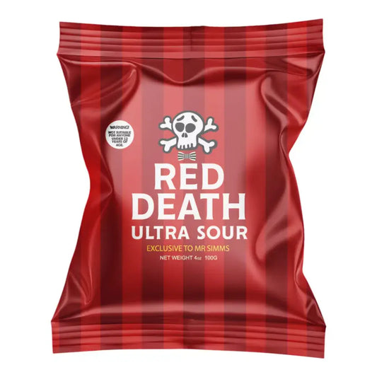Mr. Simms Sweet Shoppe: Red Death Ultra Sour (100g) Imported From England
