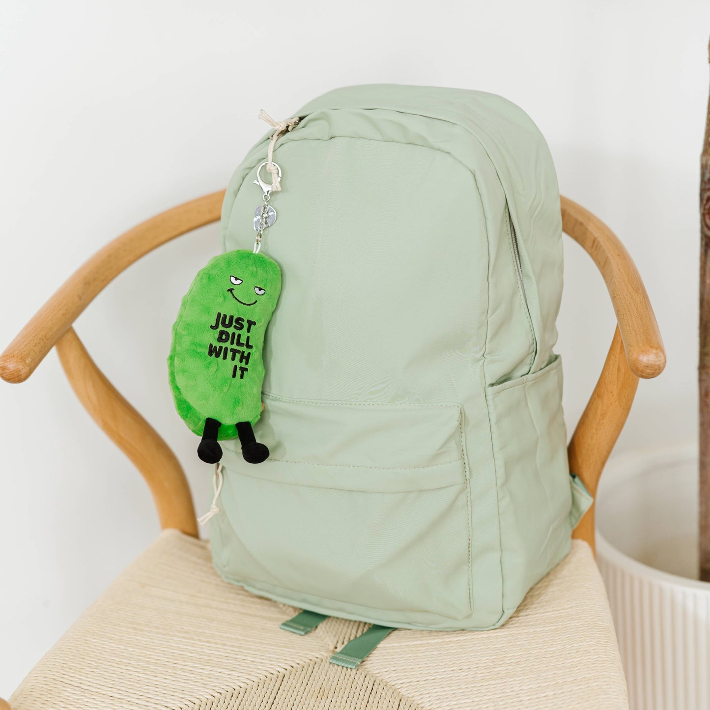 Dill Pickle Bag Charm Plush  Soft Cuddly Toy Funny Cute Gift