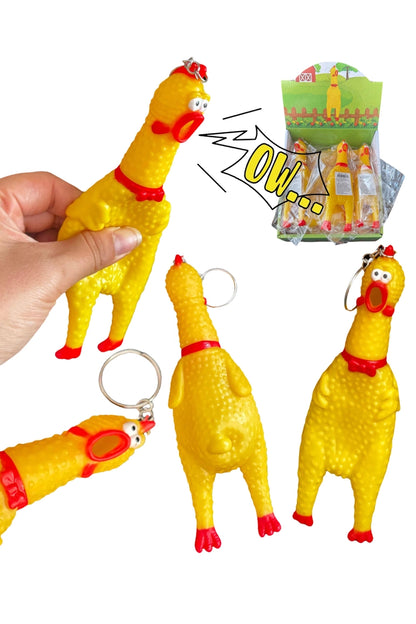 Screaming Chicken Keychain