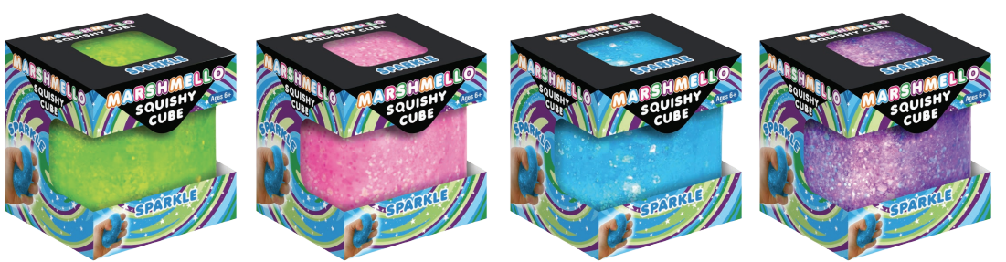 Marshmello Squishy Cube Sparkle