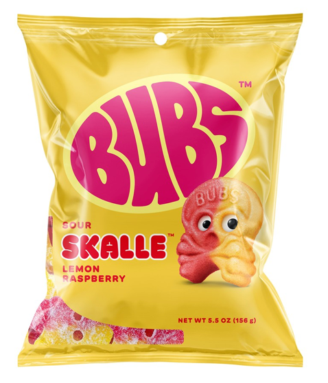 Bubs Sour Skalle Lemon Raspberry
