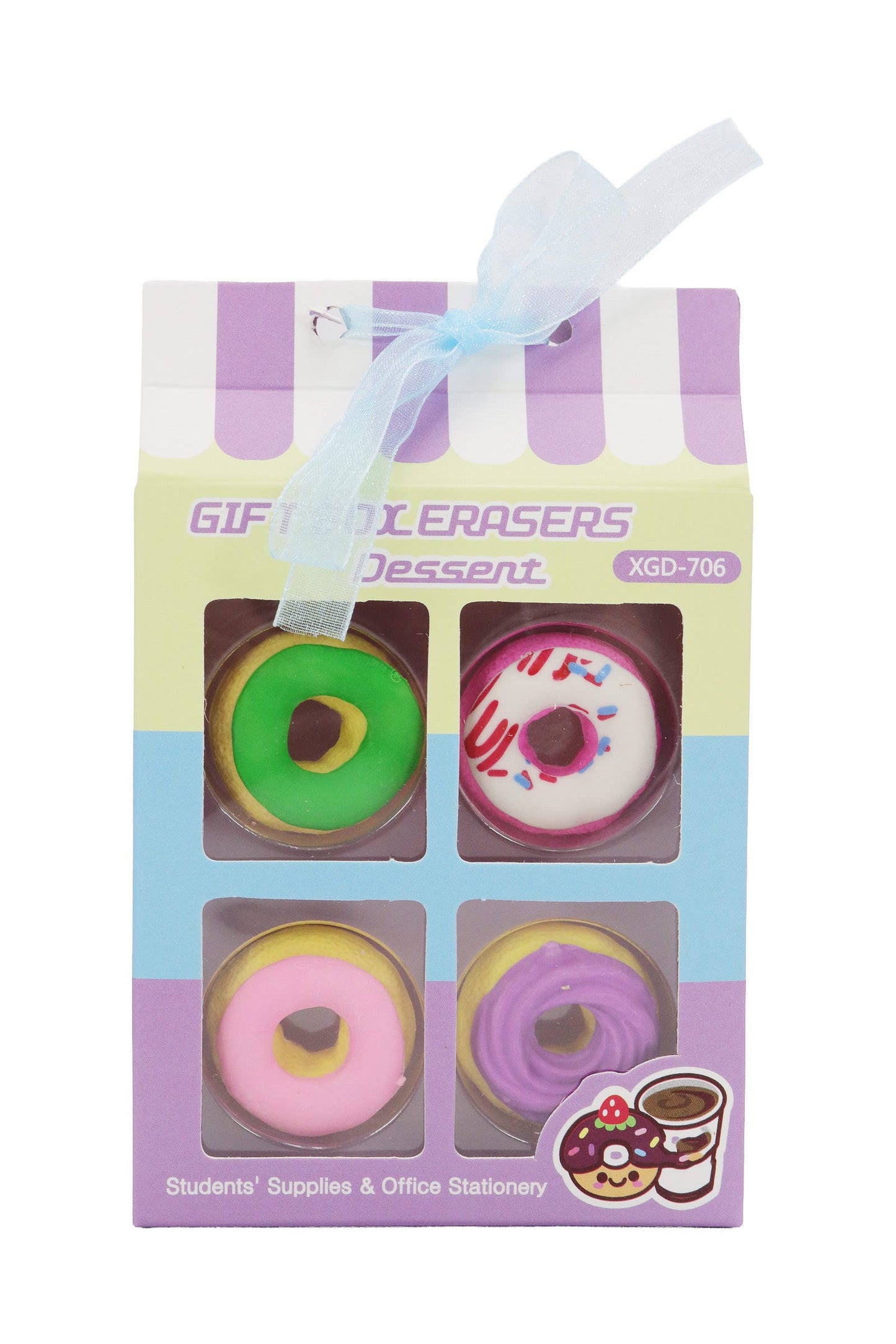 4-count Mini Foodie Gift Box Eraser
