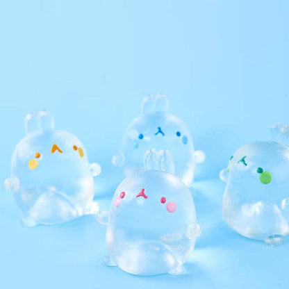 Molang Clear Mochi Squishy Figure Fidget Toy