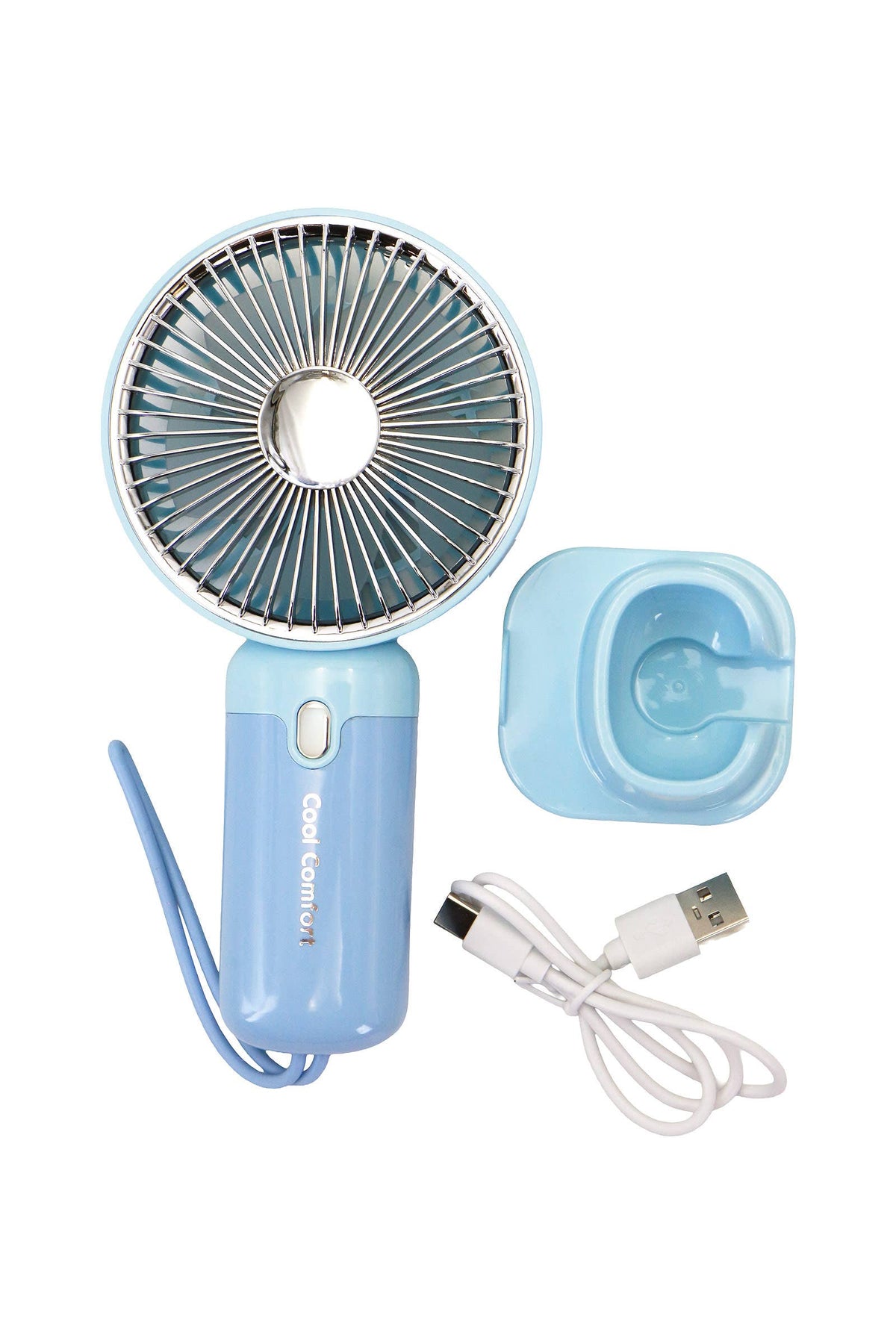 Glossy Pastel LED Light-Up Portable Electric Fan