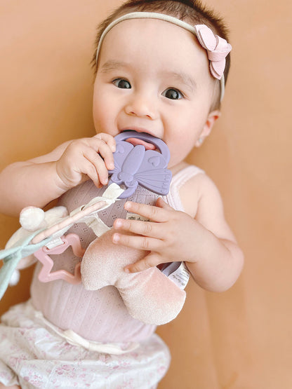 Bitzy Busy Ring™ Teething Activity Toy: High Contrast
