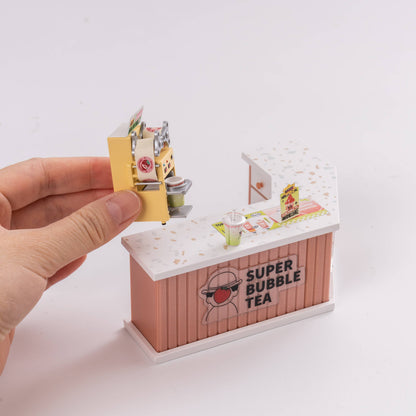 DIY Miniature House Kit: Double Joy Bubble Tea