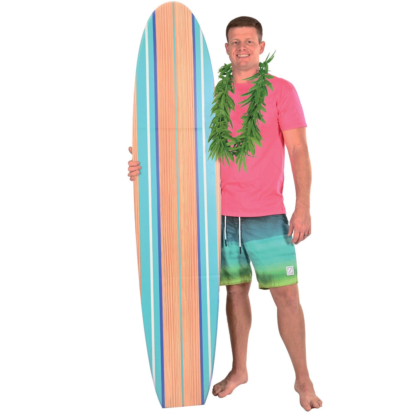 40" Tropical Fern Leaf Lei, Green