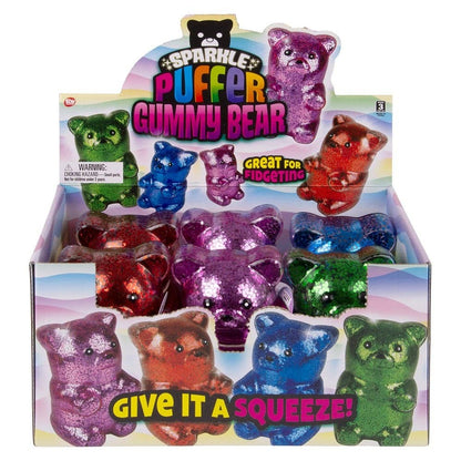7" Sparkle Puffer Gummy Bear 6ct - LLB Toys