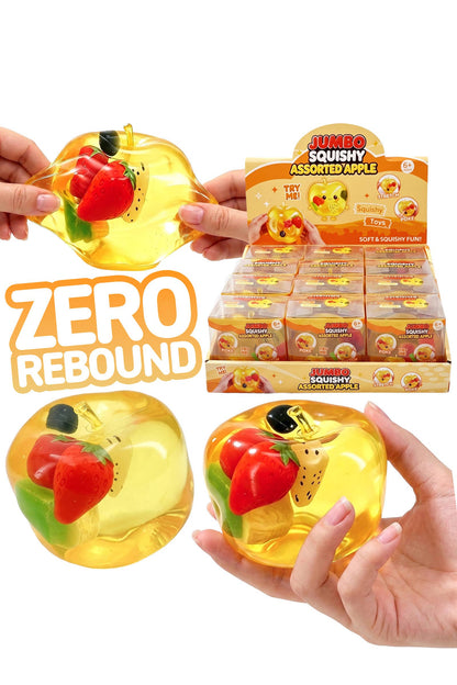 3 Inch Coconut Oil Jelly Apple Fruit Zero Rebound Squishy: APPLE / ONE SIZE