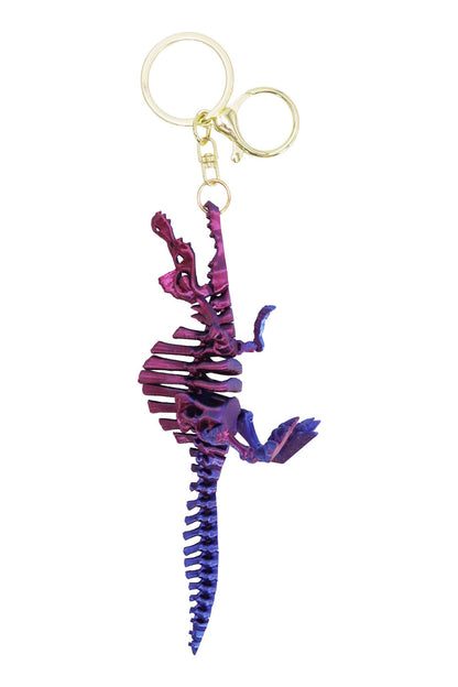 Dinosaur Fossil 3d Printed Articulated Key Chain