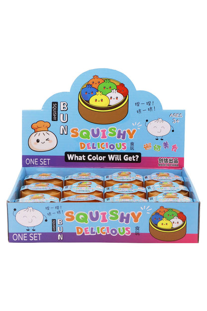 Mini Solid Bao Dumpling Soft Slime Filled Squishy - 2 Inch