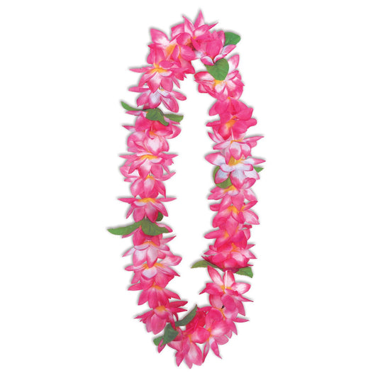 36" Big Island Floral Lei, Pink colorful with Hang Tag