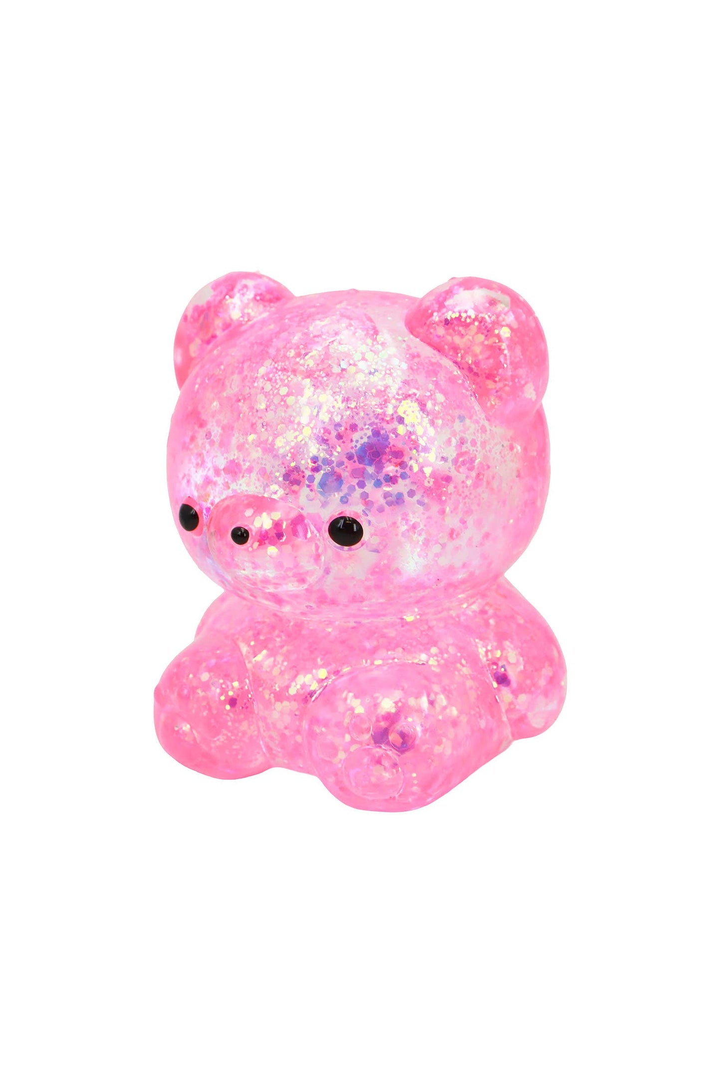 Cute Teddy Bear Glittery Maltose Putty Filled Squishy: ASSORTED / ONE SIZE