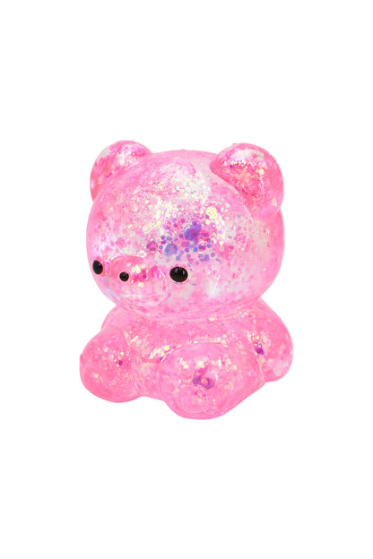 Cute Teddy Bear Glittery Maltose Putty Filled Squishy: ASSORTED / ONE SIZE