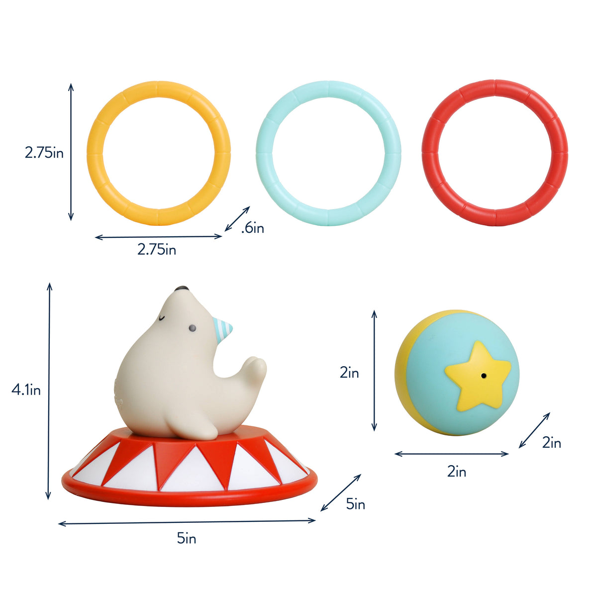 Itzy Ring Toss™ Circus - Bath & Water Toy