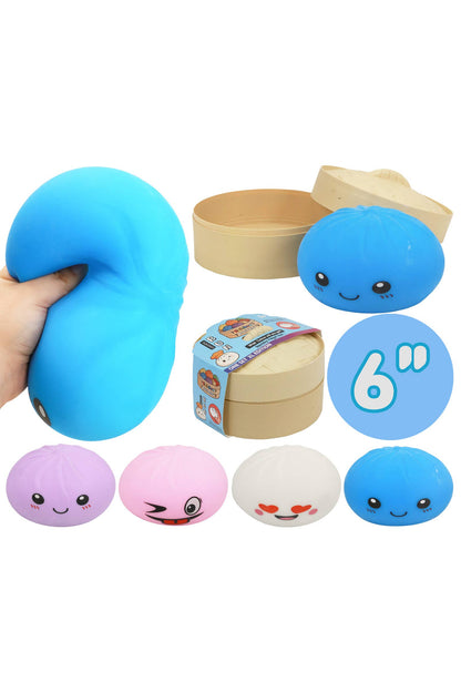 Jumbo Bao Bun Dumpling Soft Slime Filled Squishy - 6 Inch: ASSORTED / ONE SIZE