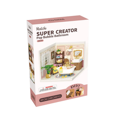 DIY Miniature House Kit: Pop Bubble Bathroom