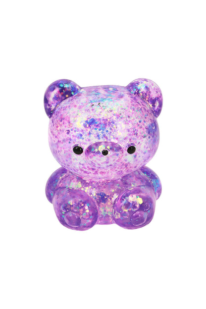 Cute Teddy Bear Glittery Maltose Putty Filled Squishy: ASSORTED / ONE SIZE
