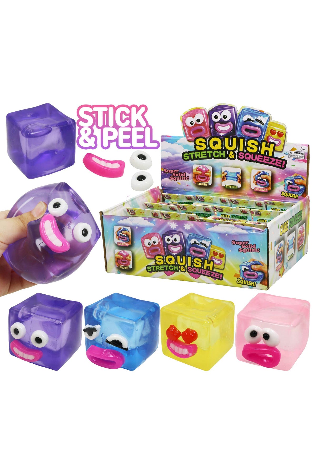 Emoticon Face Clear Cube Maltos Squishy