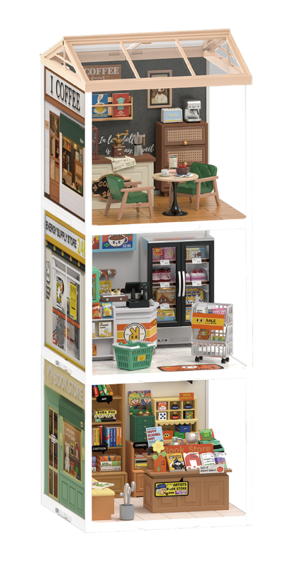 DIY Miniature House Kit: Breezy Time Cafe
