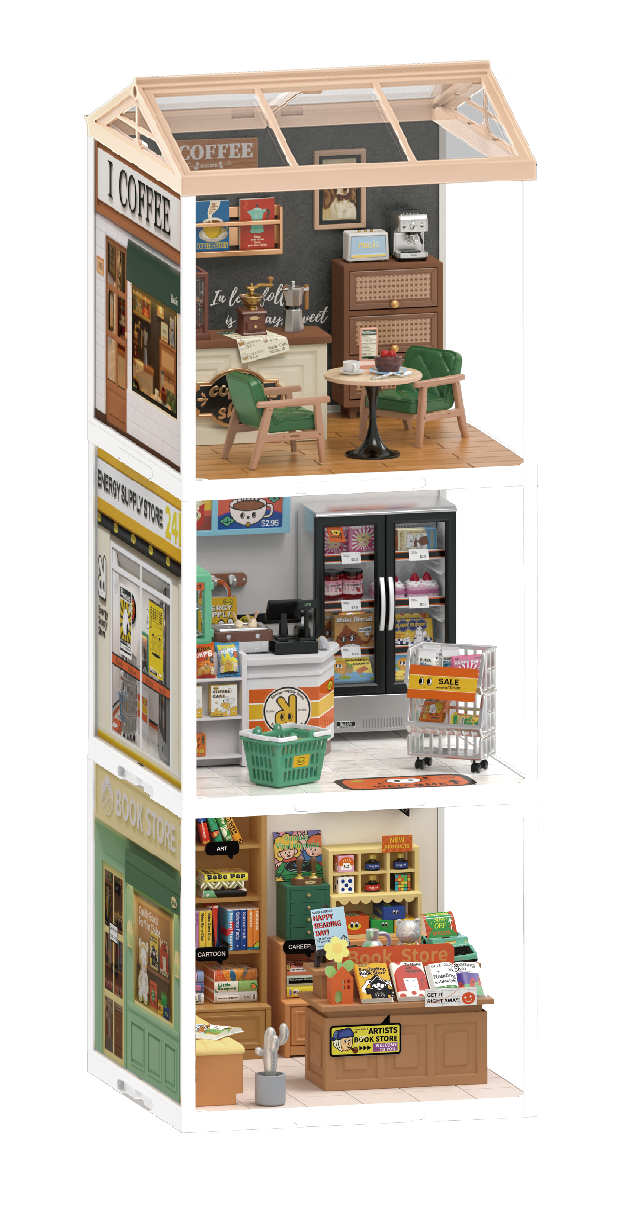 DIY Miniature House Kit: Fascinating Book Store