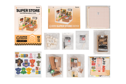 DIY Miniature House Kit: Fascinating Book Store