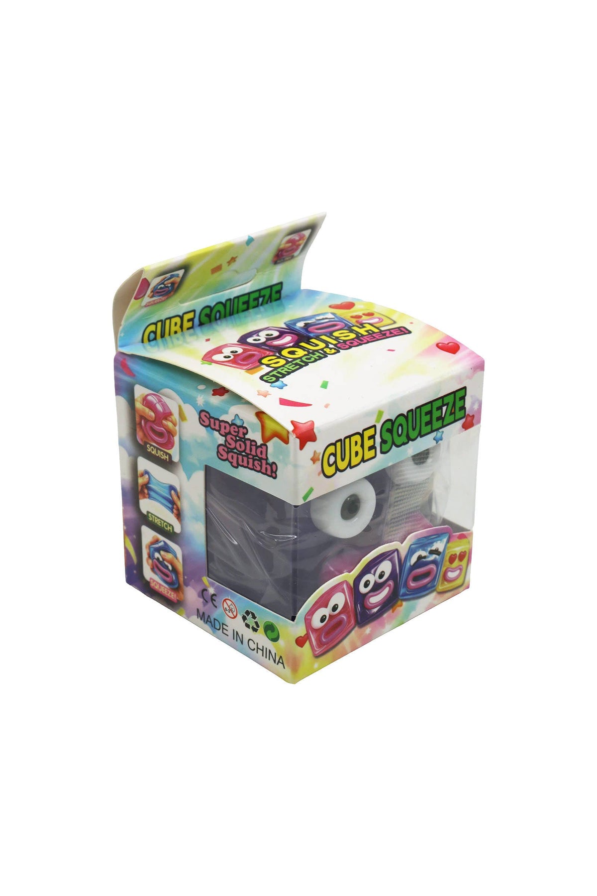Emoticon Face Clear Cube Maltos Squishy