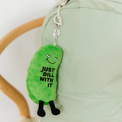 Dill Pickle Bag Charm Plush  Soft Cuddly Toy Funny Cute Gift