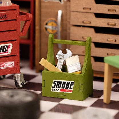 DIY Miniature House Kit: Garage Workshop