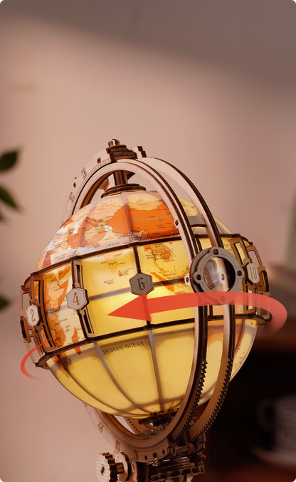 DIY Wooden Puzzle: Luminous Globe