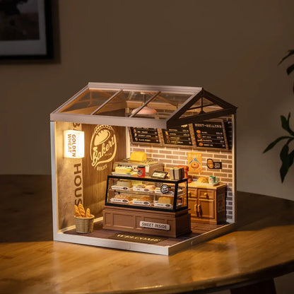 DIY Miniature House Kit: Golden Wheat Bakery
