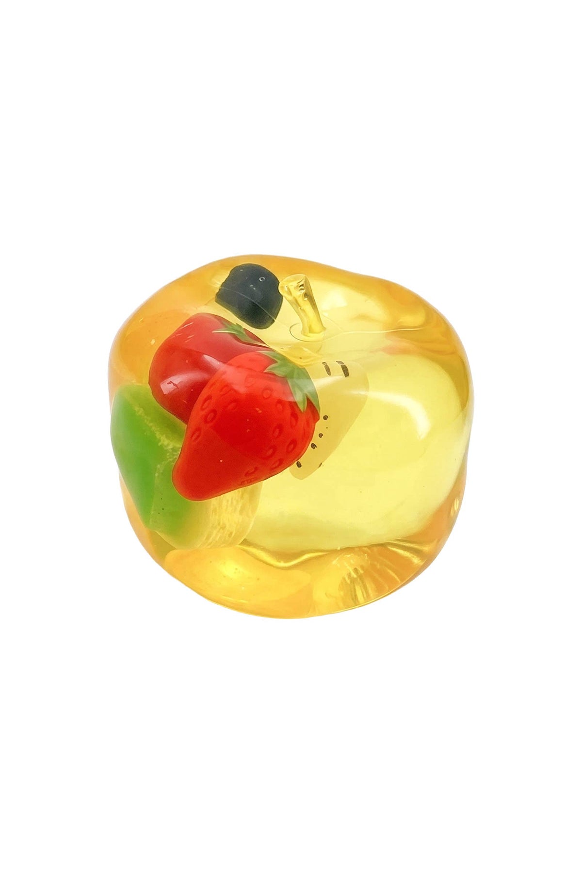 3 Inch Coconut Oil Jelly Apple Fruit Zero Rebound Squishy: APPLE / ONE SIZE