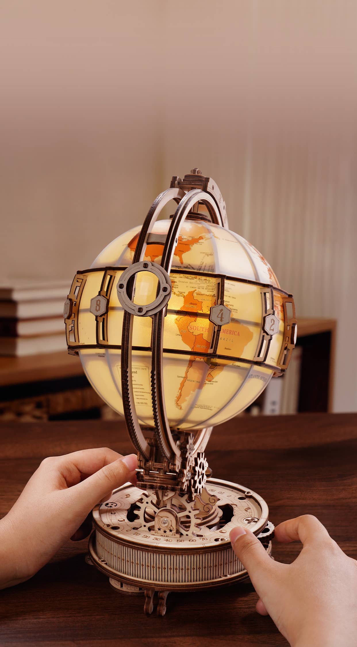 DIY Wooden Puzzle: Luminous Globe