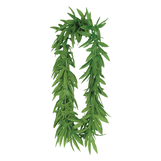 40" Tropical Fern Leaf Lei, Green