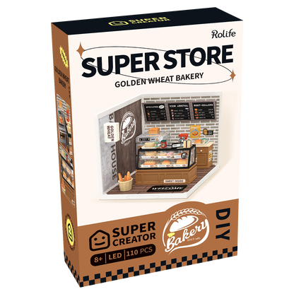 DIY Miniature House Kit: Golden Wheat Bakery