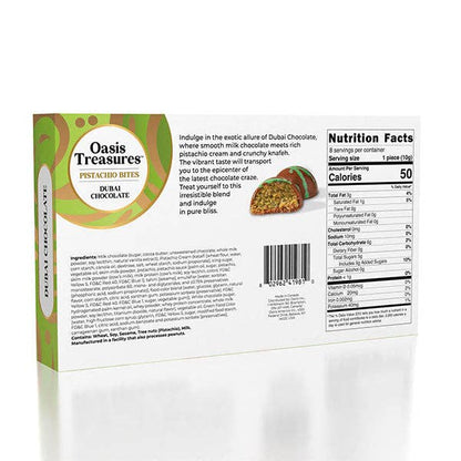 Dubai Chocolate Pistachio Bites by Oasis Treasures (80g)