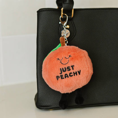 Plush Bag Charm Cute Just Peachy  Soft Toy Funny Gift Animal