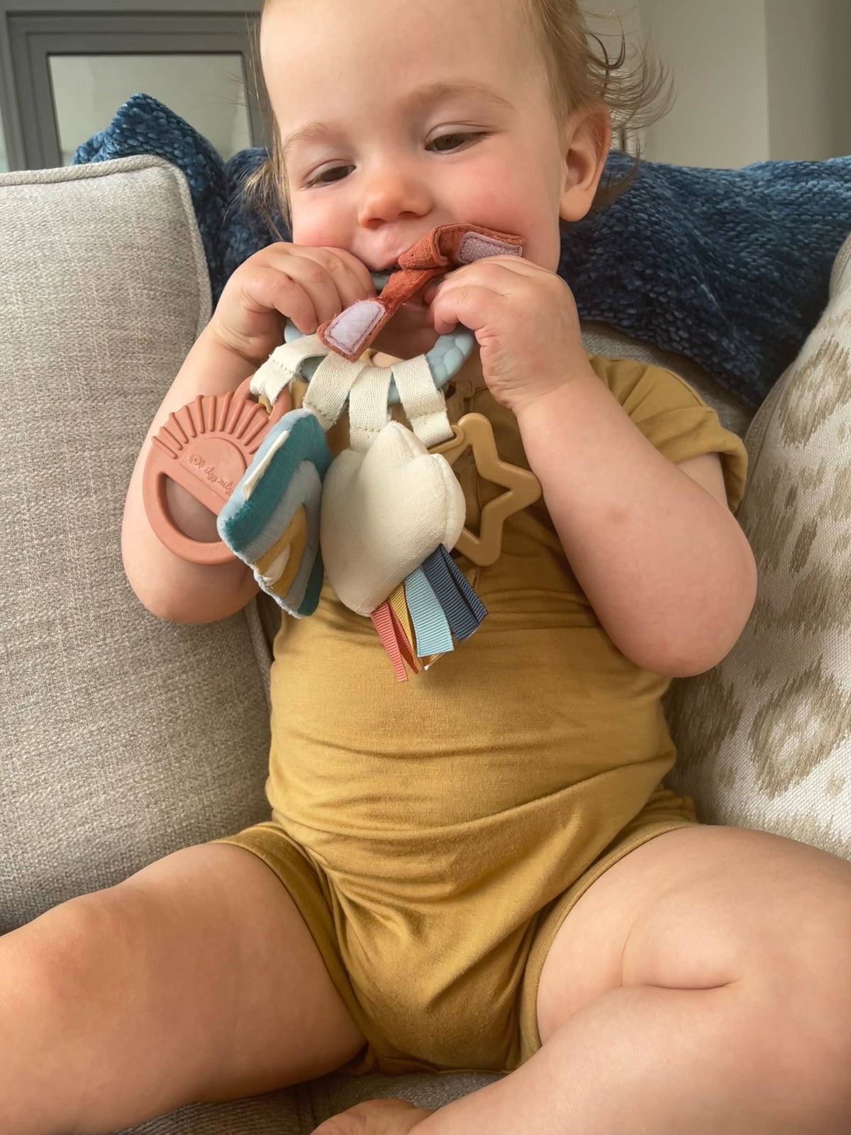 Bitzy Busy Ring™ Teething Activity Toy: High Contrast