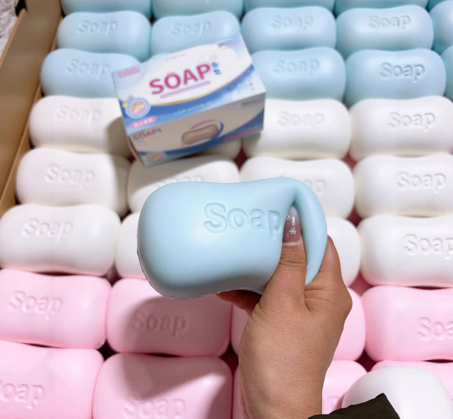 Super soft soap shape squeeze toy creative stress toy: Random color