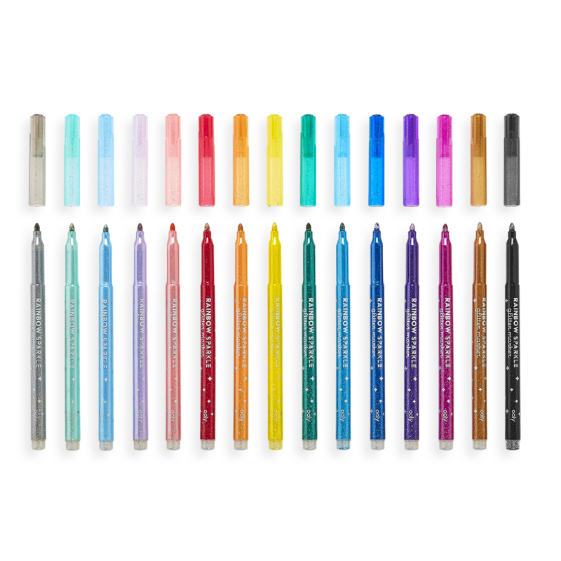 Rainbow Glitter Marker Pk