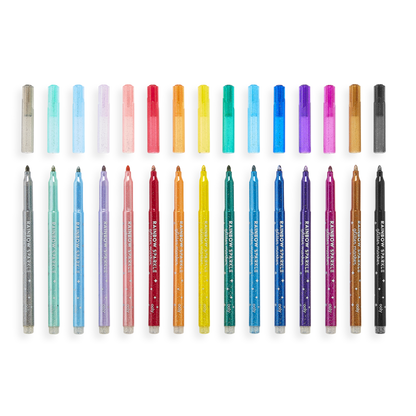 Rainbow Glitter Marker Pk
